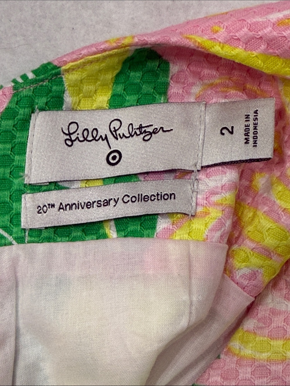 Lilly Pulitzer Bright Floral Shift Dress in Pink, Green & Yellow size 2 - Picture 6 of 6